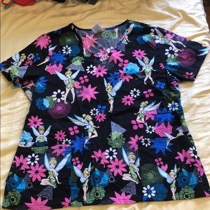 Tinkerbell scrub top